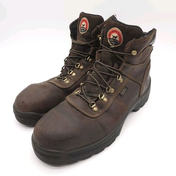 Red Wing Irish Setter (Mens 12) Work Boots‎ Safety Toe Lace Up Brown Waterproof - Picture 1 of 10